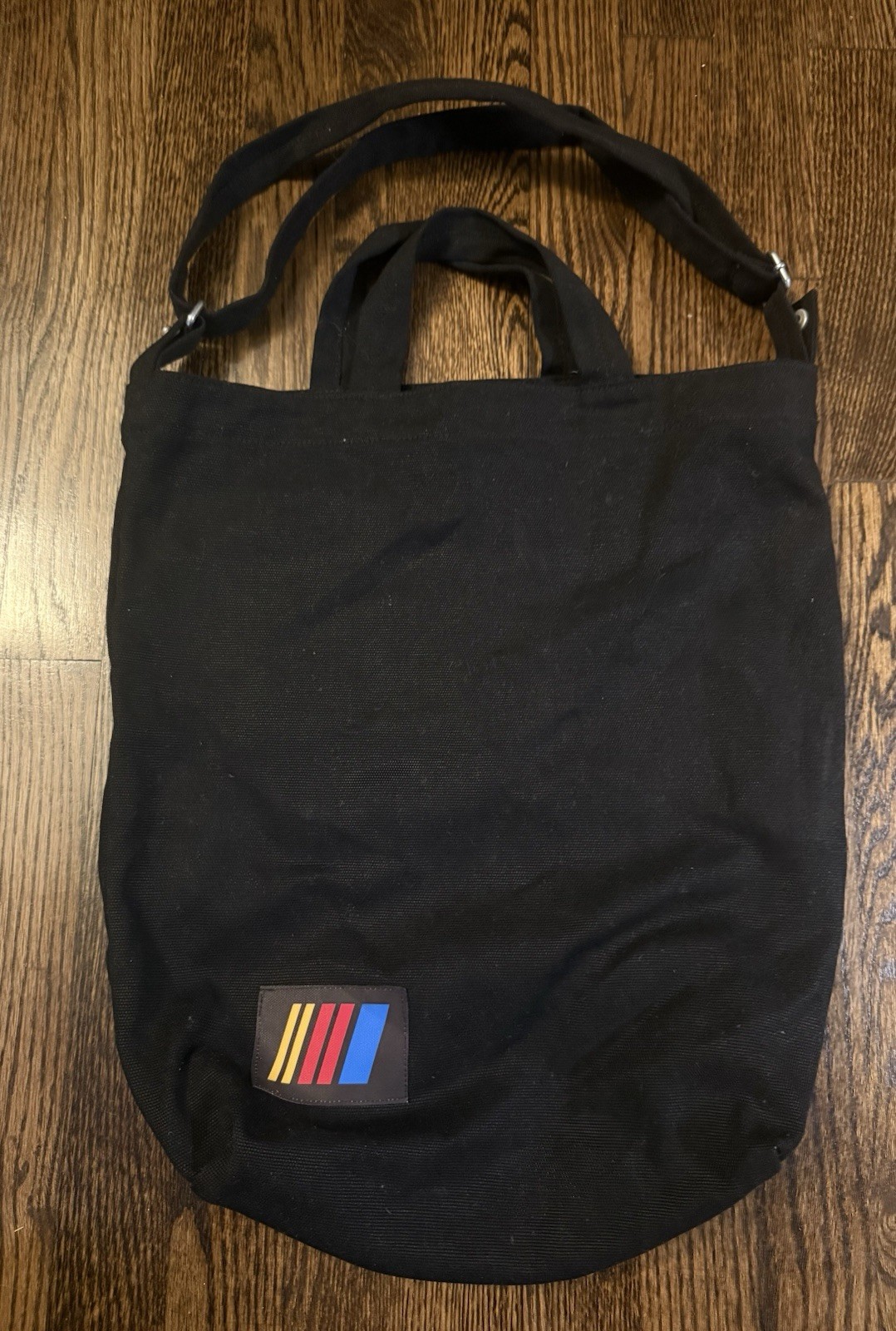 Vintage NASCAR Tote Bag 100% Cotton - Zipper Pocket, Clasps, Handles, Straps
