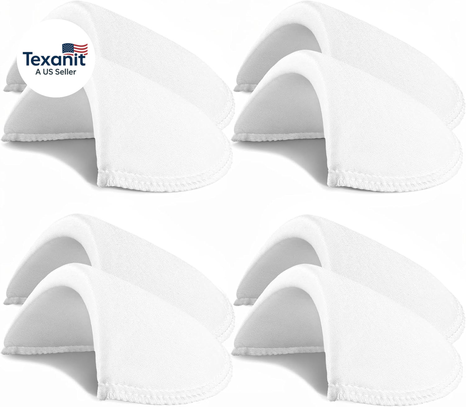 4 Pairs Set-In Shoulder Pads, Thickness 1.5Cm Sewing Foam Pads Shoulder Pad Shou