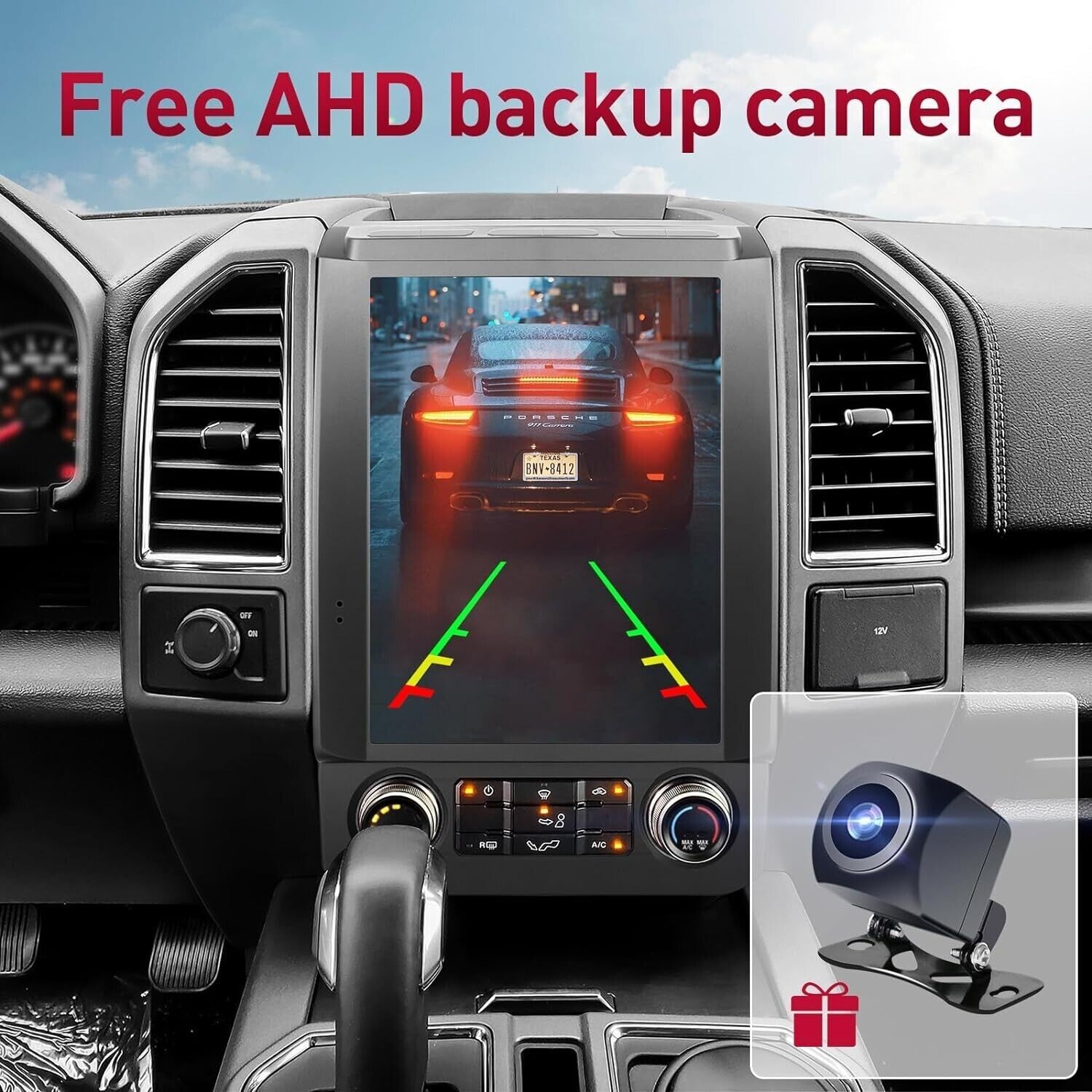 12.1" 4+64GB Car Stereo Radio Auto Android Carplay GPS For Ford F150 2016-2021