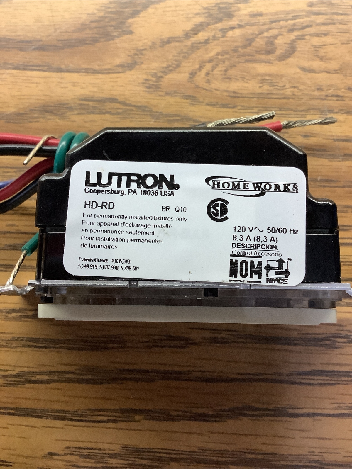 NOB Lutron Homeworks HD-RD-AL Accessory Dimmer