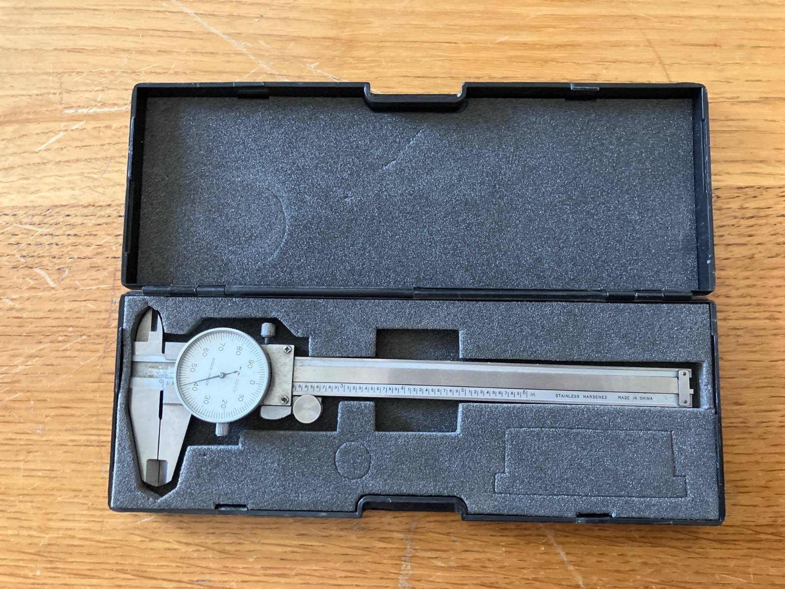 6-Inch Stainless Steel Dial Caliper With Shock-Proof Design & Black Protective C