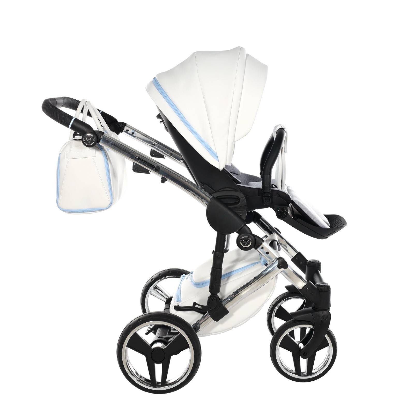 Junama Diamond Candy Stroller White Blue W/bassinet