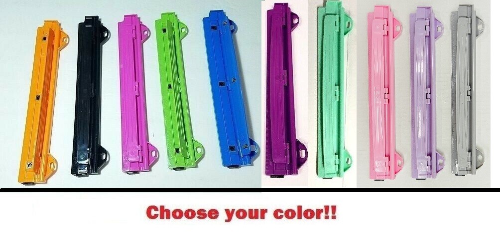 3 Hole Paper Punch w/ Ruler Notebook School Binder Office Work Colors LOT 1x 2x