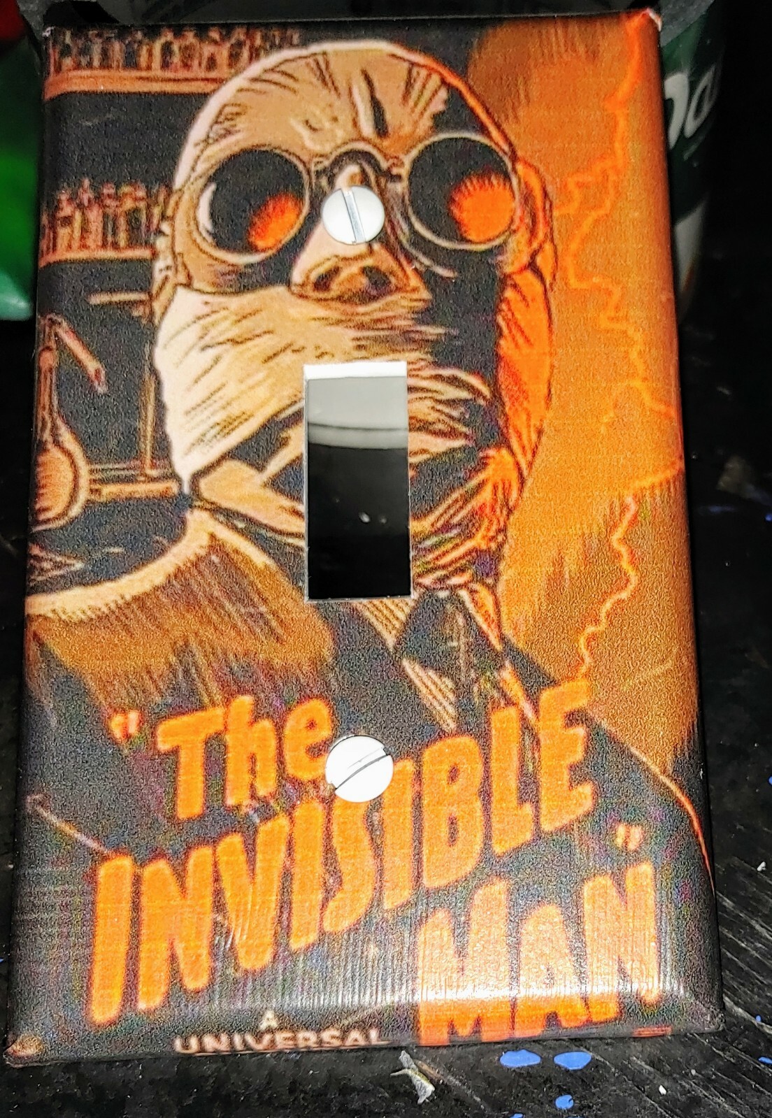 Custom Handmade Classic Monsters - Invisible Man - Single Light Switch Cover