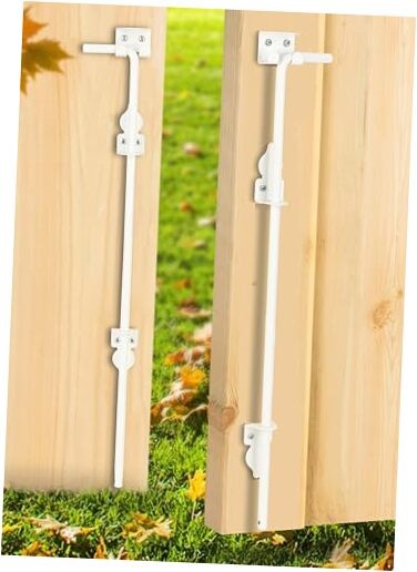 4" Heavy Duty Cane Bolt Gate Drop Rod Hardware Ground Latch for Wood 24 Inch 2