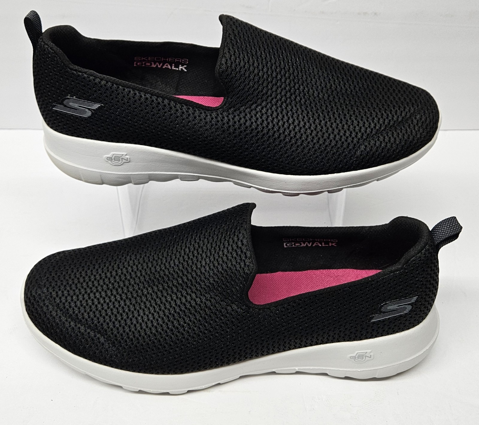 SKECHERS Go Walk Joy Womens Size 12 M Black Mesh Slip On Comfort Shoes 15600