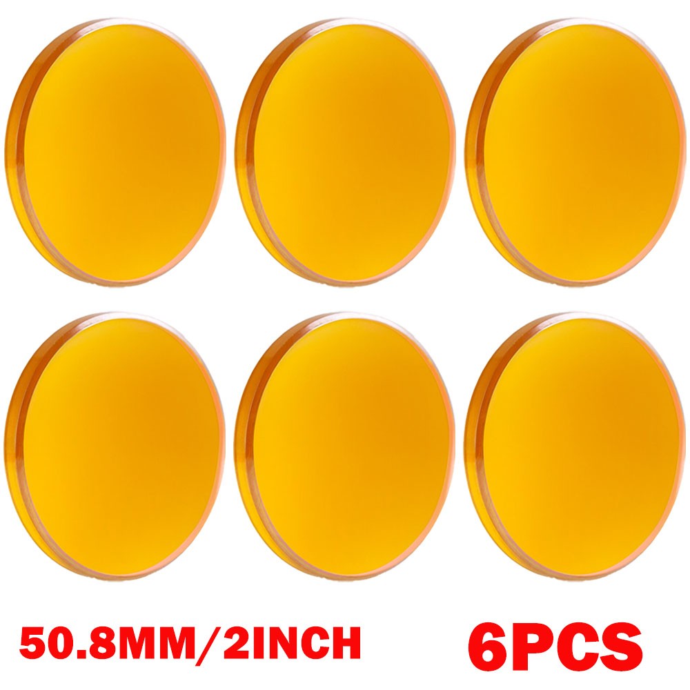 6Pcs CO2 Laser Focus Lens 50.8mm/2inch PVD ZnSe Focal Lens For Engraver 20mm HOT