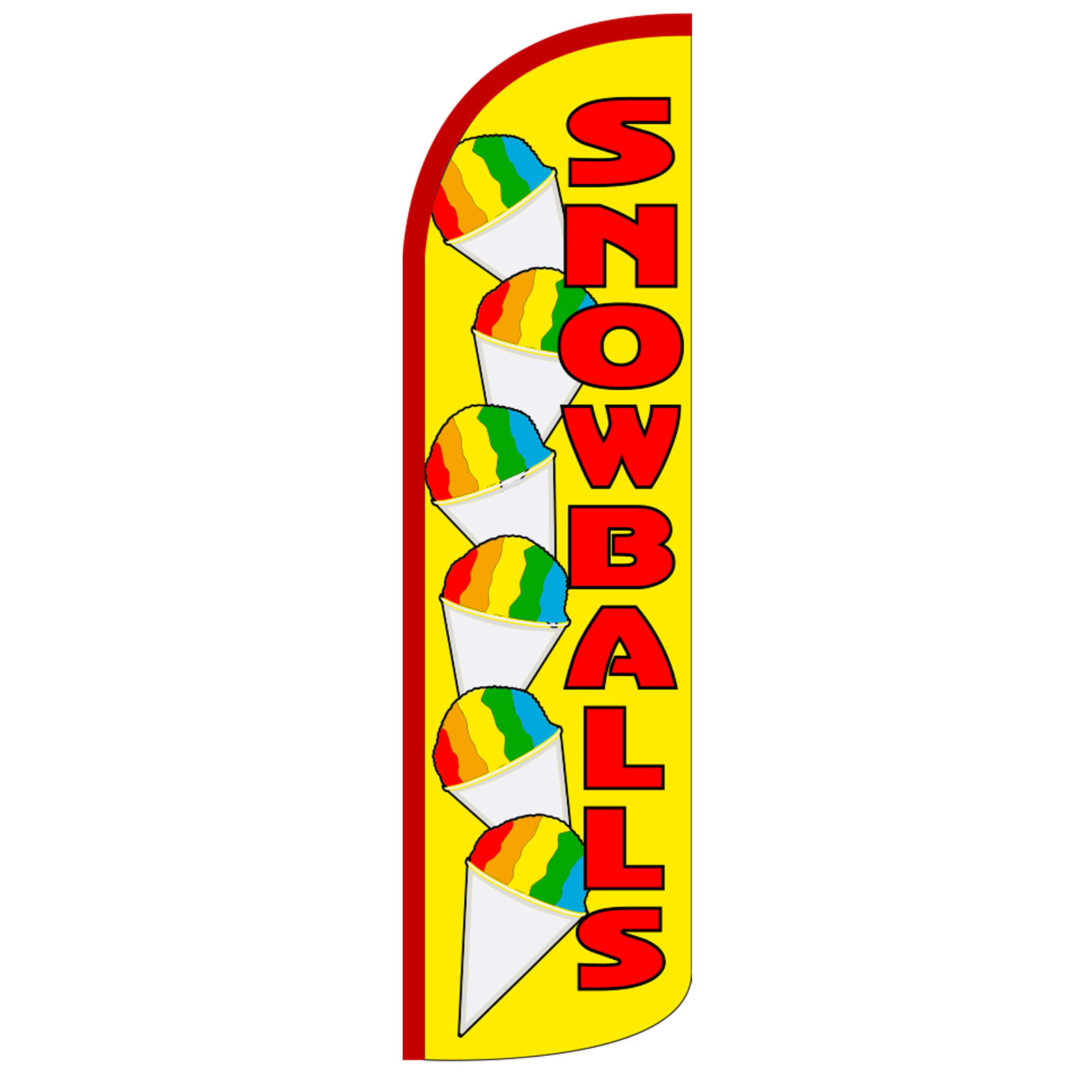 Snowballs Extra Wide Windless Swooper Flag