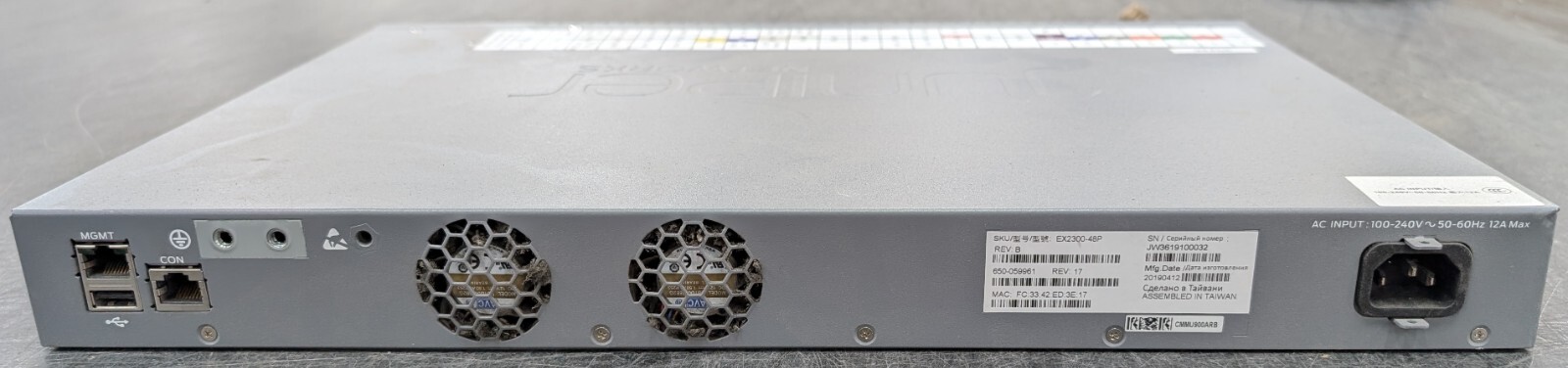Juniper Networks EX2300-48P 48-Port Gigabit PoE Managed Ethernet Switch
