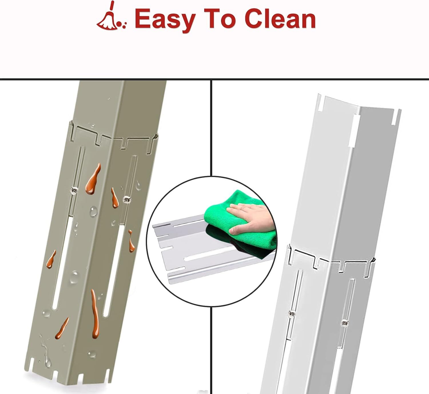 3-Pack Universal Grill Heat Plates Adjustable BBQ Replacement Part for Gas Grill