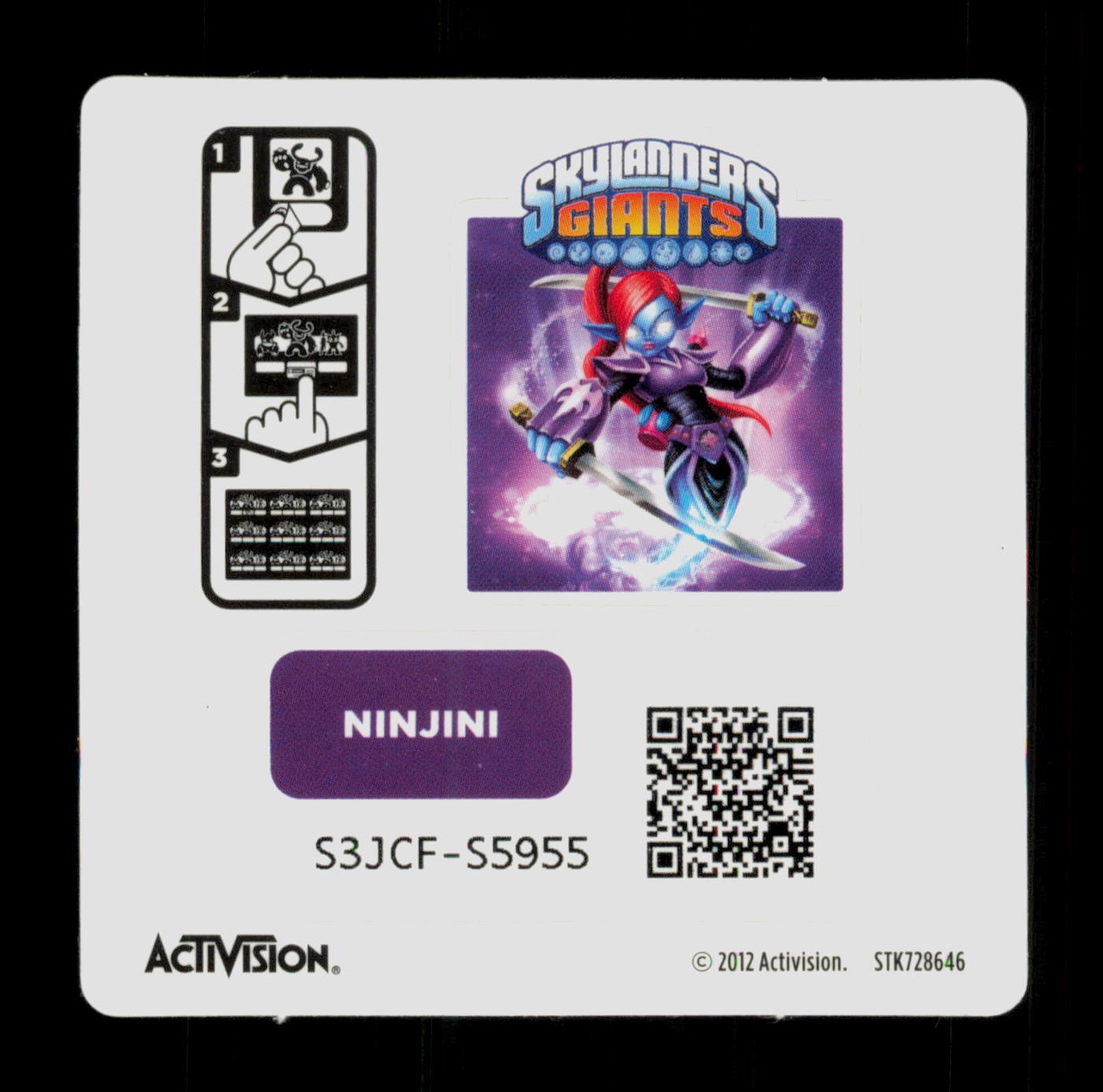 Ninjini Skylanders Giants Activision 2012 Sticker