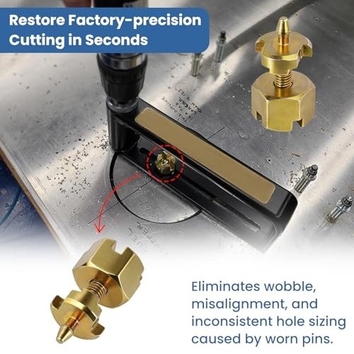 2 Pack Heavy-Duty Pivot Pin Set for Sheet Metal Hole Cutters, Adjustable Tool