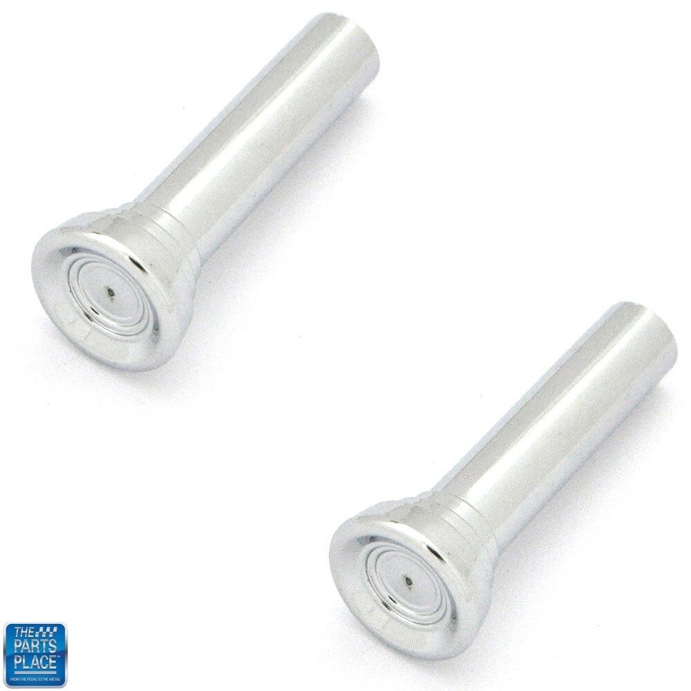 1961-1966 GM Cars Body Door Lock Pull Knob Chrome 2 inches long - Pair New