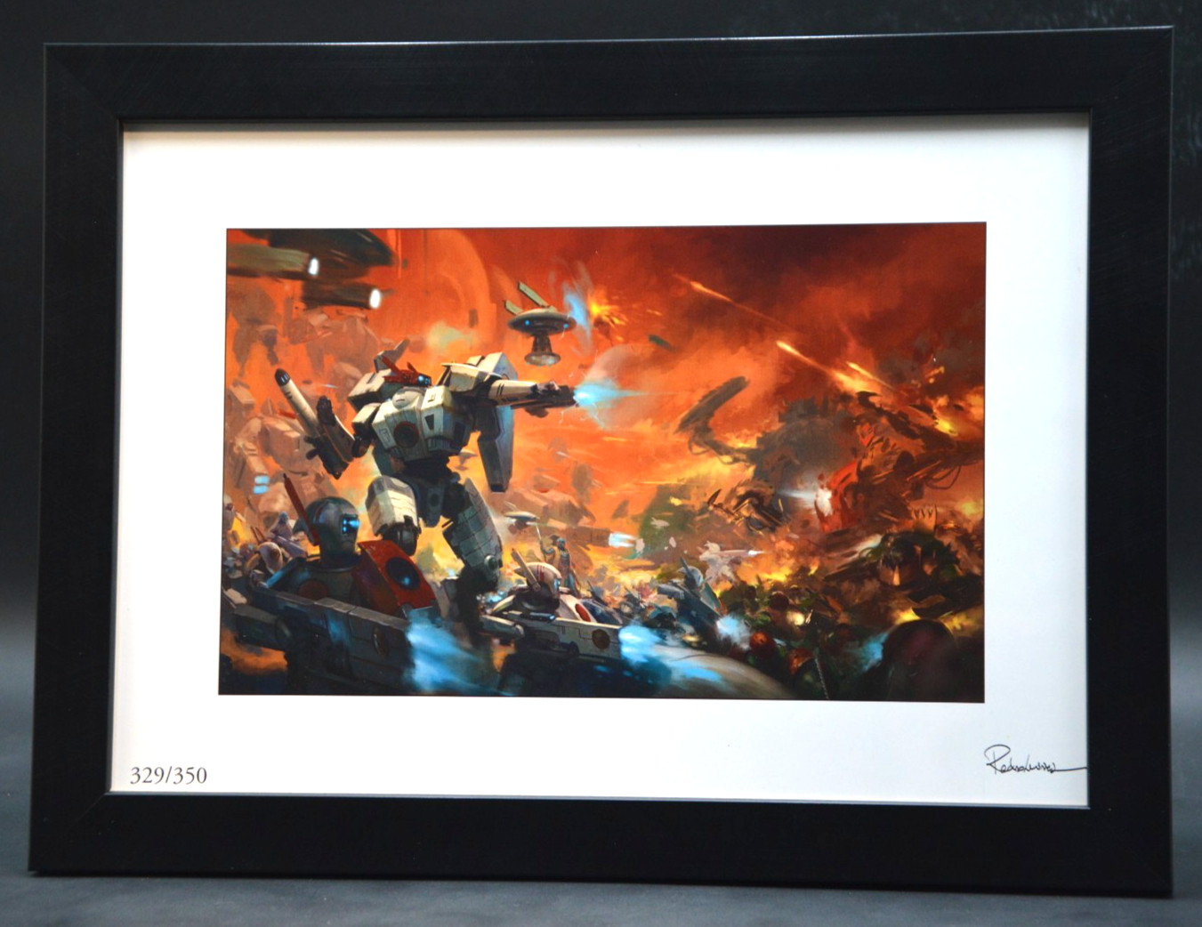 Warhammer 40k T'au Empire Art Print 2021 signed by Artist #329 of 350