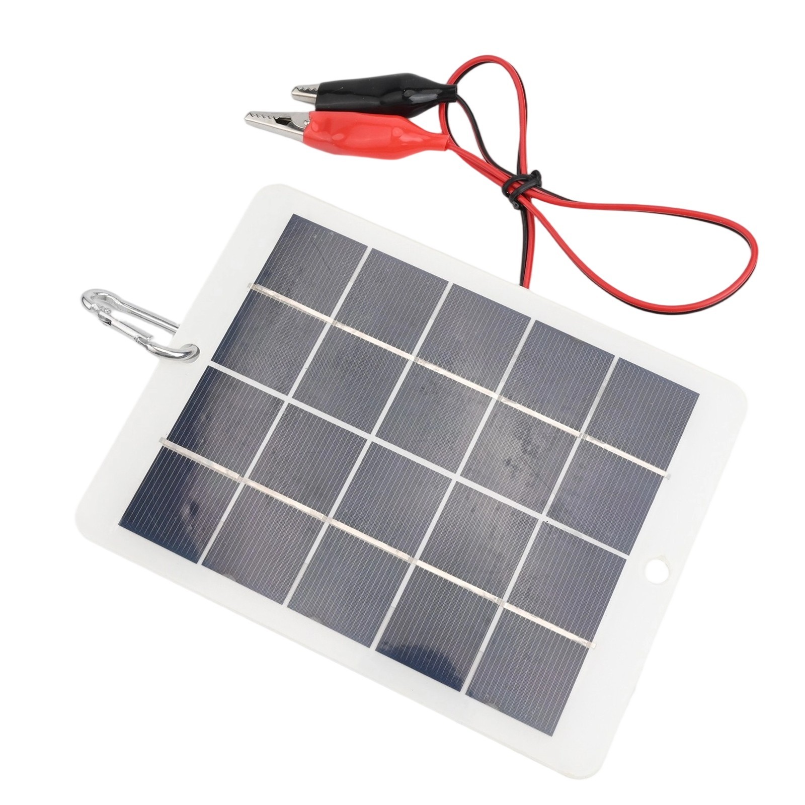 Efficient 10W 5V Solar Panel with Clip Outdoor Battery Charging Made Simple