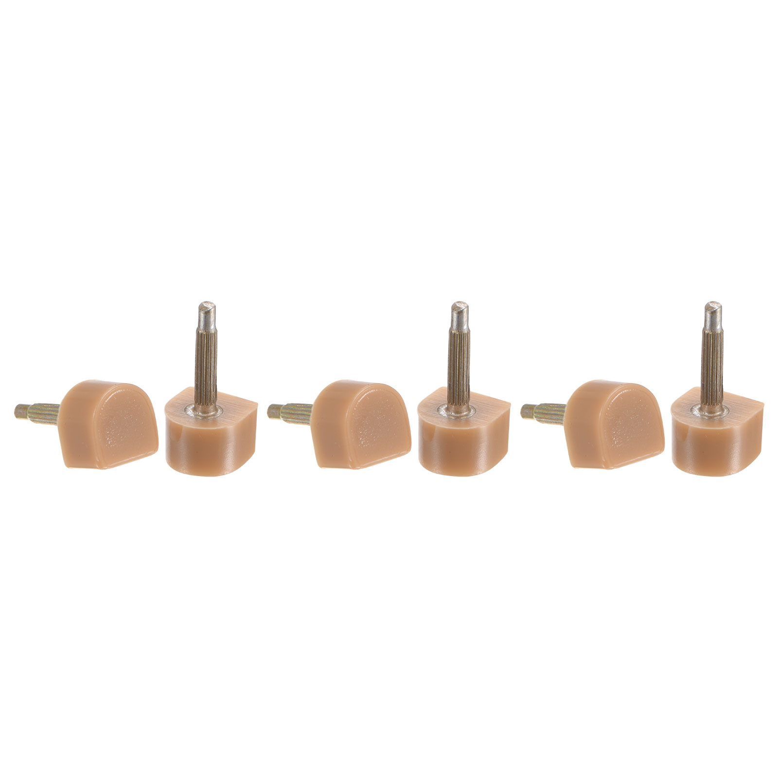 3 Pairs TPU High Heel Tips 2.4mm Pin, 9x9mm U-Shape Shoe Repair Caps, Beige