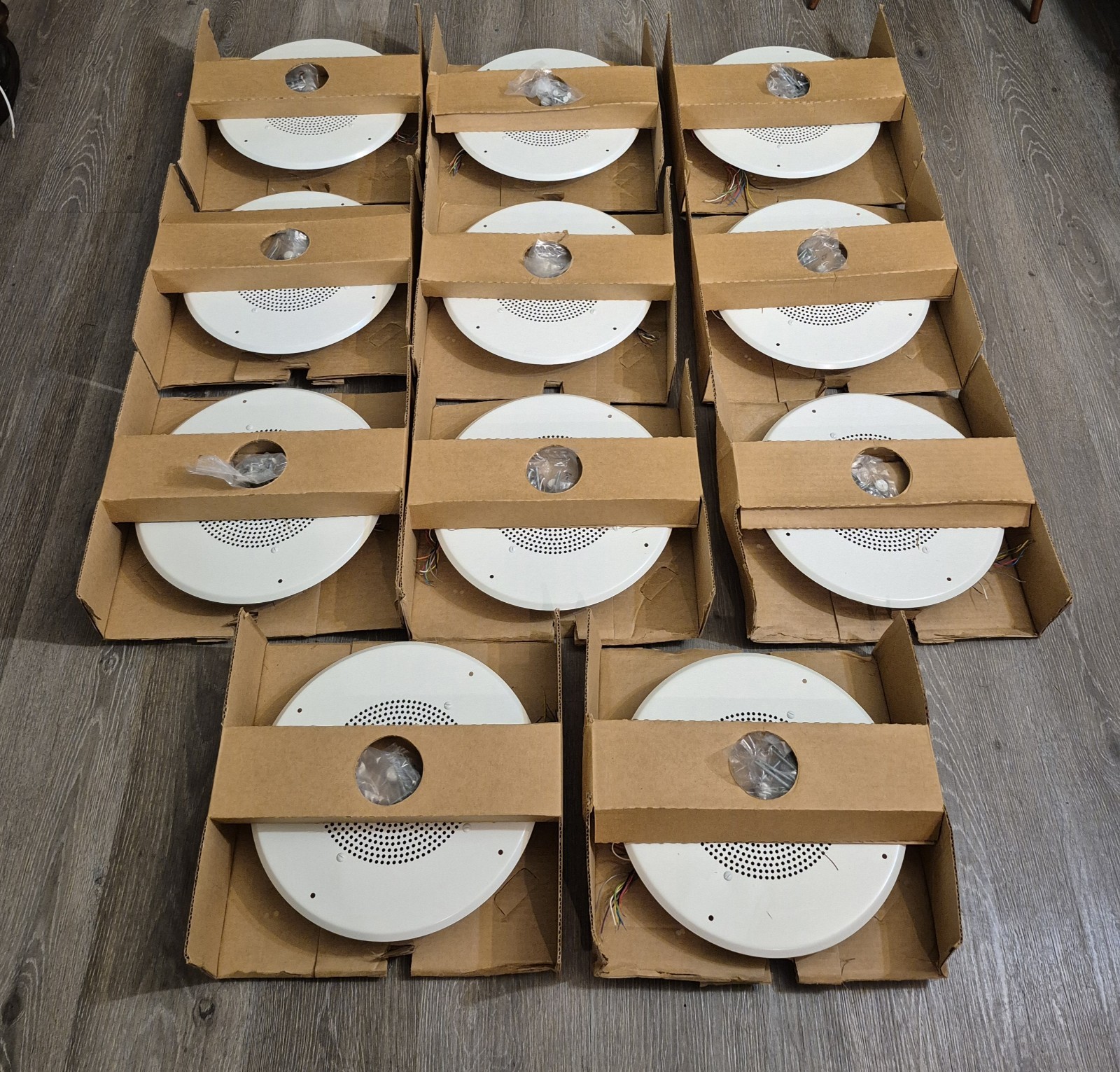 Lot of 11 Bogen S86T725PG8W Ceiling Speaker Assembly White Grille New Open  Box