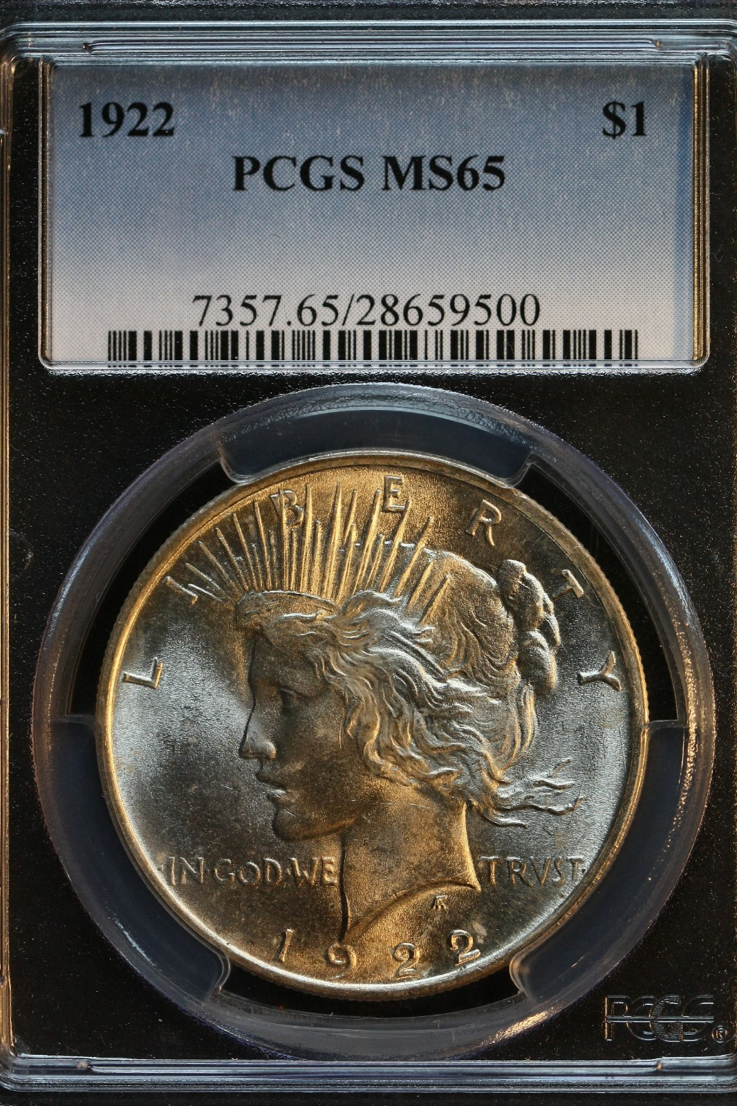 1922 Silver Peace Dollar $1 PCGS MS 65, VAM 2BE2 (Rusted obv)(I4,R6) (Lot#20-21)