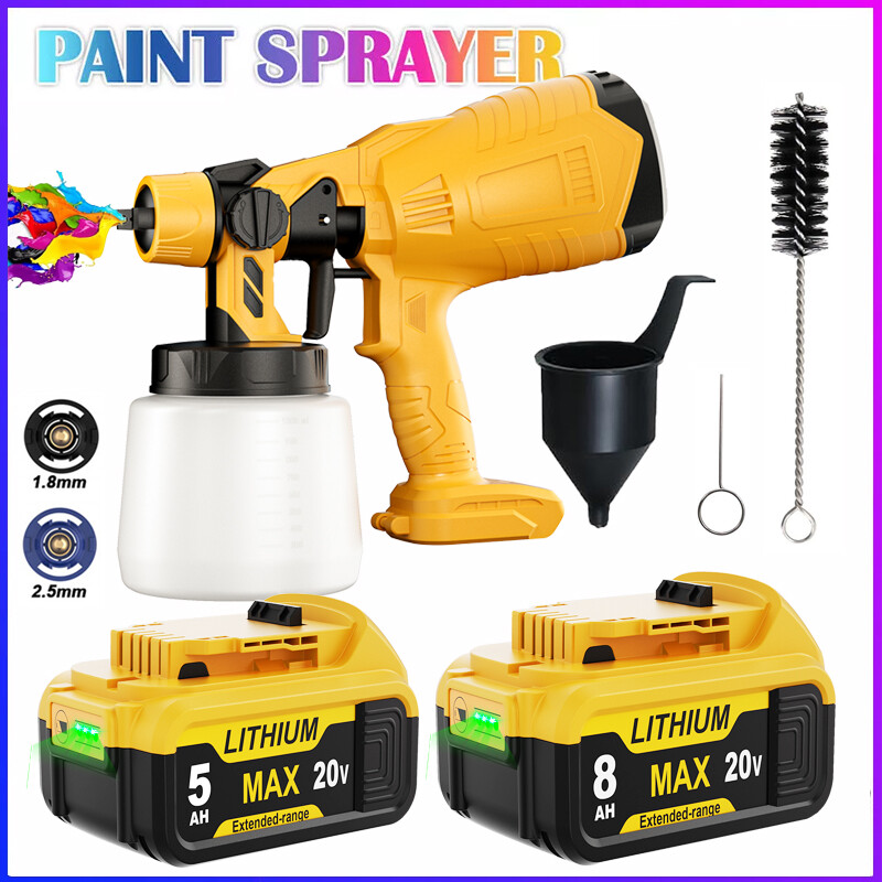For DEWALT 20V Cordless Spray Gun Electric Paint Sprayer / Battery  DCB206 8.0AH