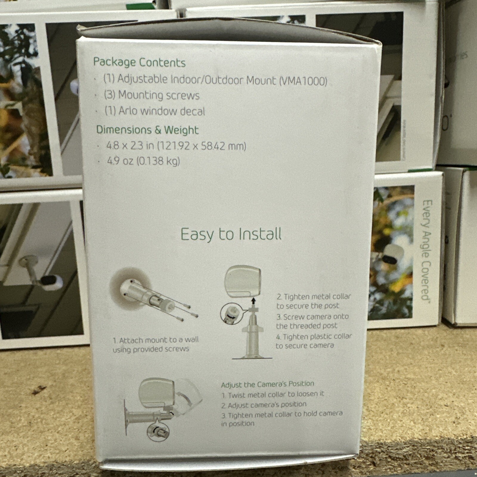 New Genuine ARLO Add-On Security Adjustable Camera Mount VMA1000 White