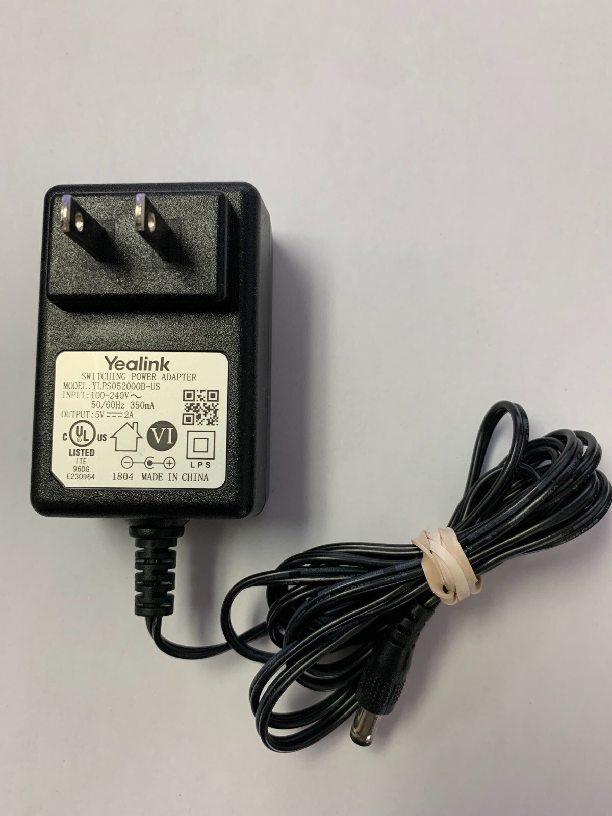 Yealink 5V 2A AC Power Supply YLPS052000B-US Use W/ T46S T46G SIP Telephone