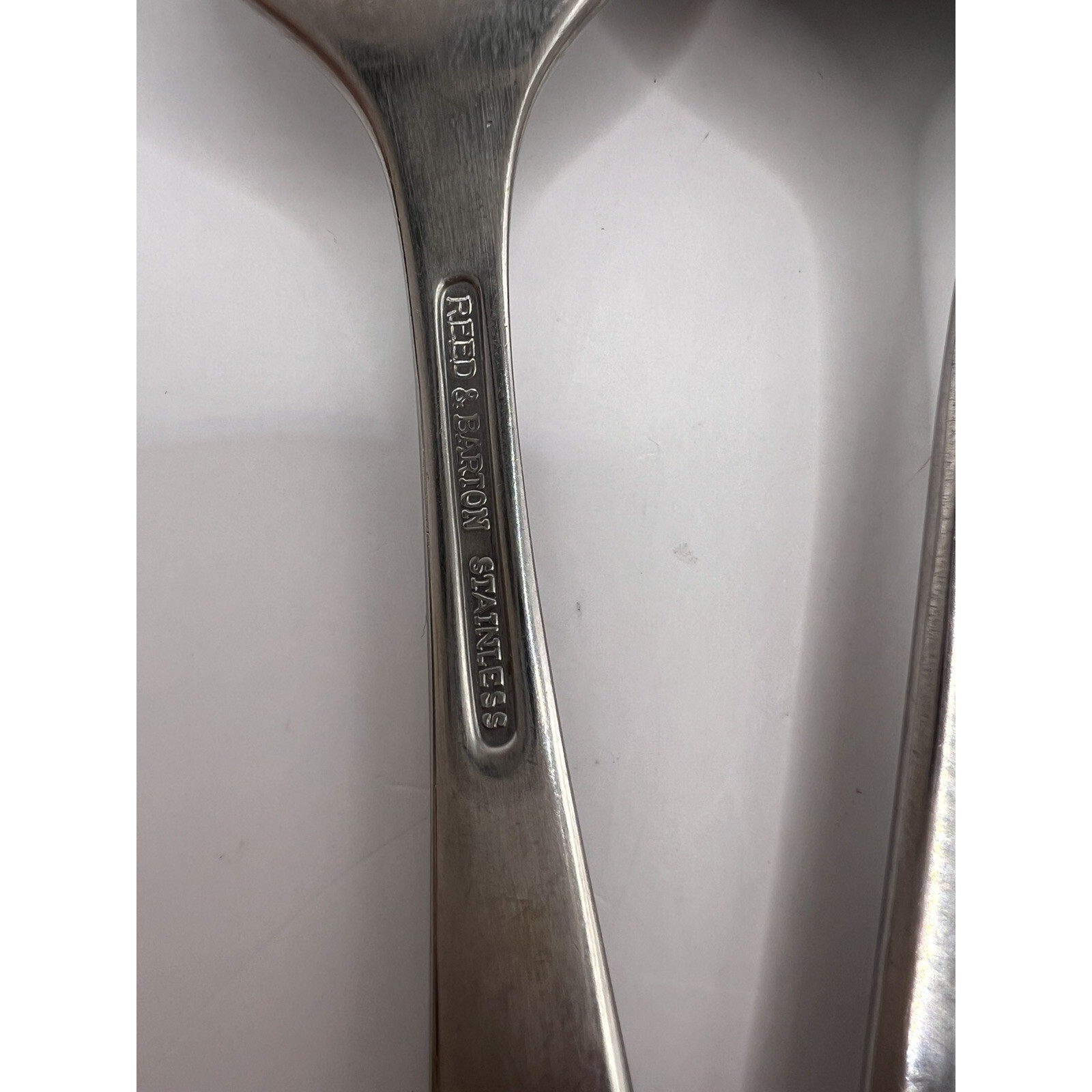Vtg 4-Reed & Barton Serving Spoons + Serving Fork Stainless