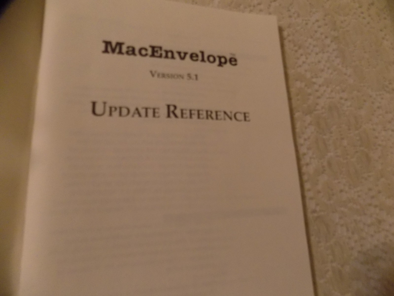 Vintage Synex Mac Envelope For Mac Version 5.1, NICE