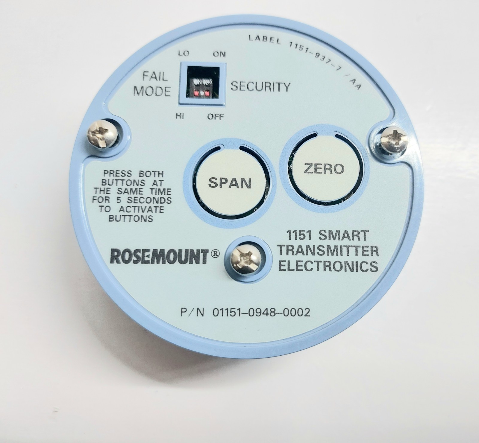 Rosemount 1151 Smart Transmitter Electronics 01151-0948-0002