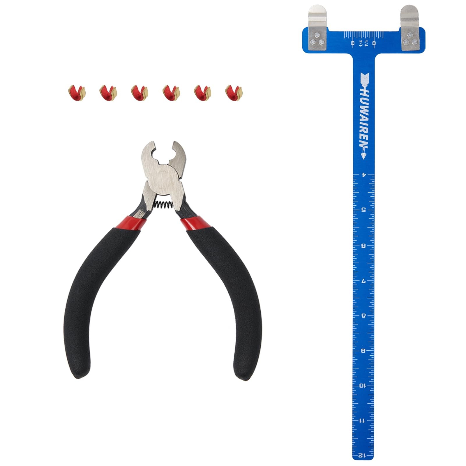 S F Nock & D-Loop Pliers T Bow Square Brass Nocks Point Bow Tuning Kit-Bow St...