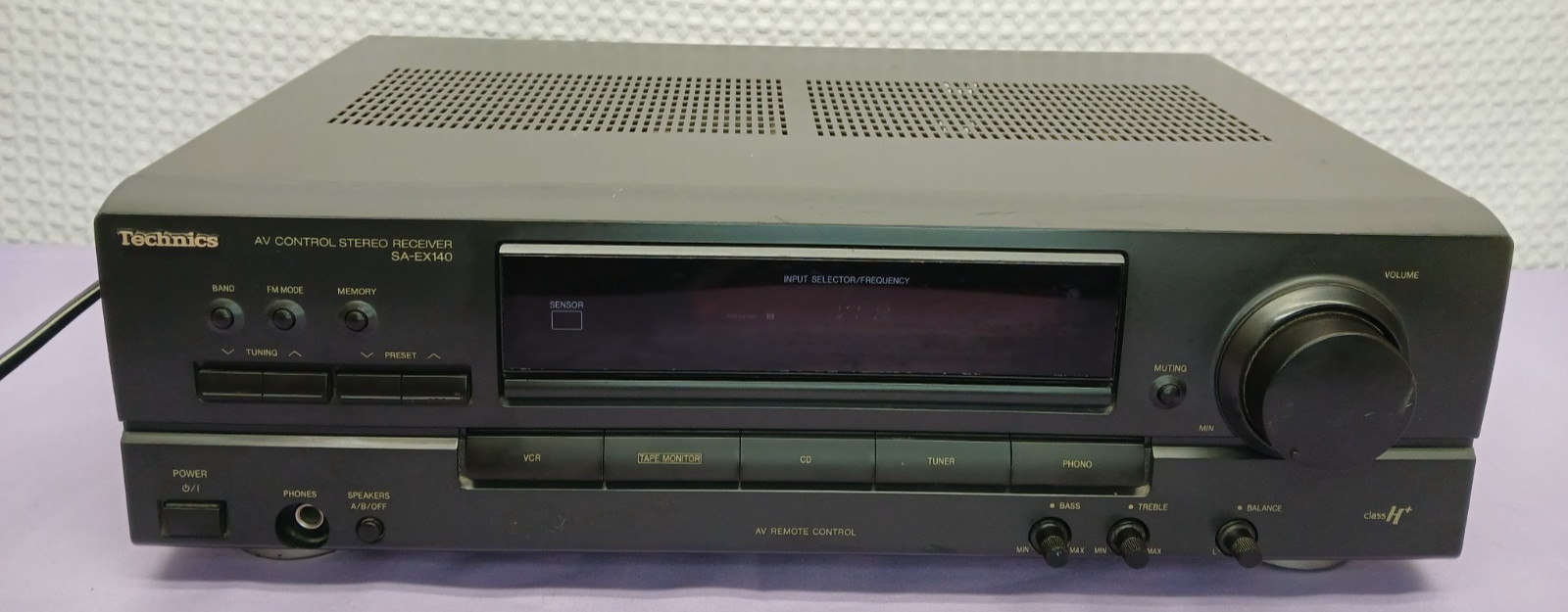 90'S TECHNICS AV CONTROL STEREO RECEIVER TUNER MODEL SA-EX 140 *WORKS* FREE SHIP