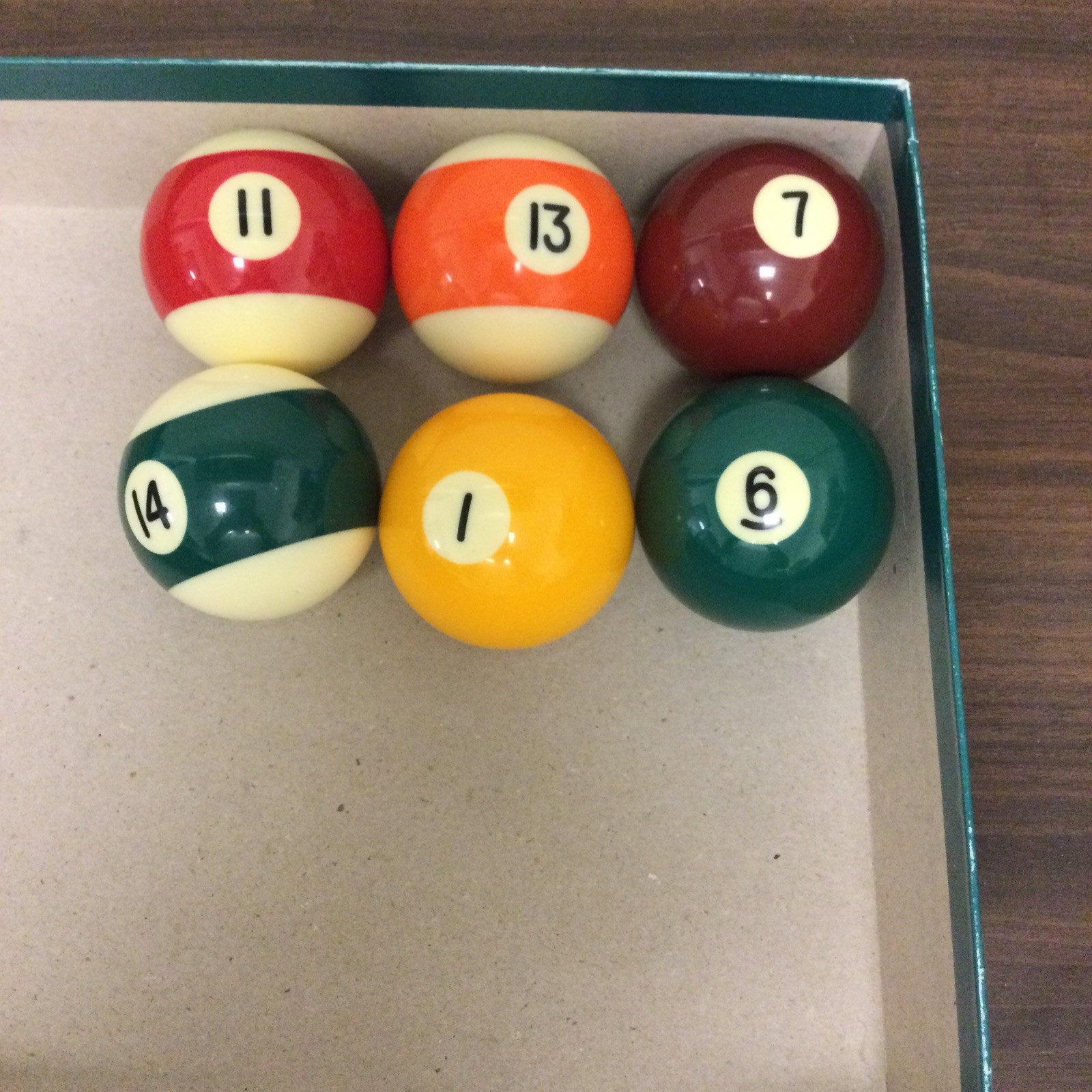 ARAMITH PREMIER BELGIUM POOL BALL READ only number  (1,6,7,11,13,14)
