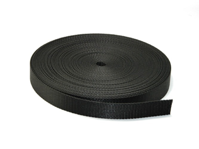 30MM BLACK POLYPROPYLENE PLAIN WEAVE STRAP WEBBING, CHOOSE LENGTH