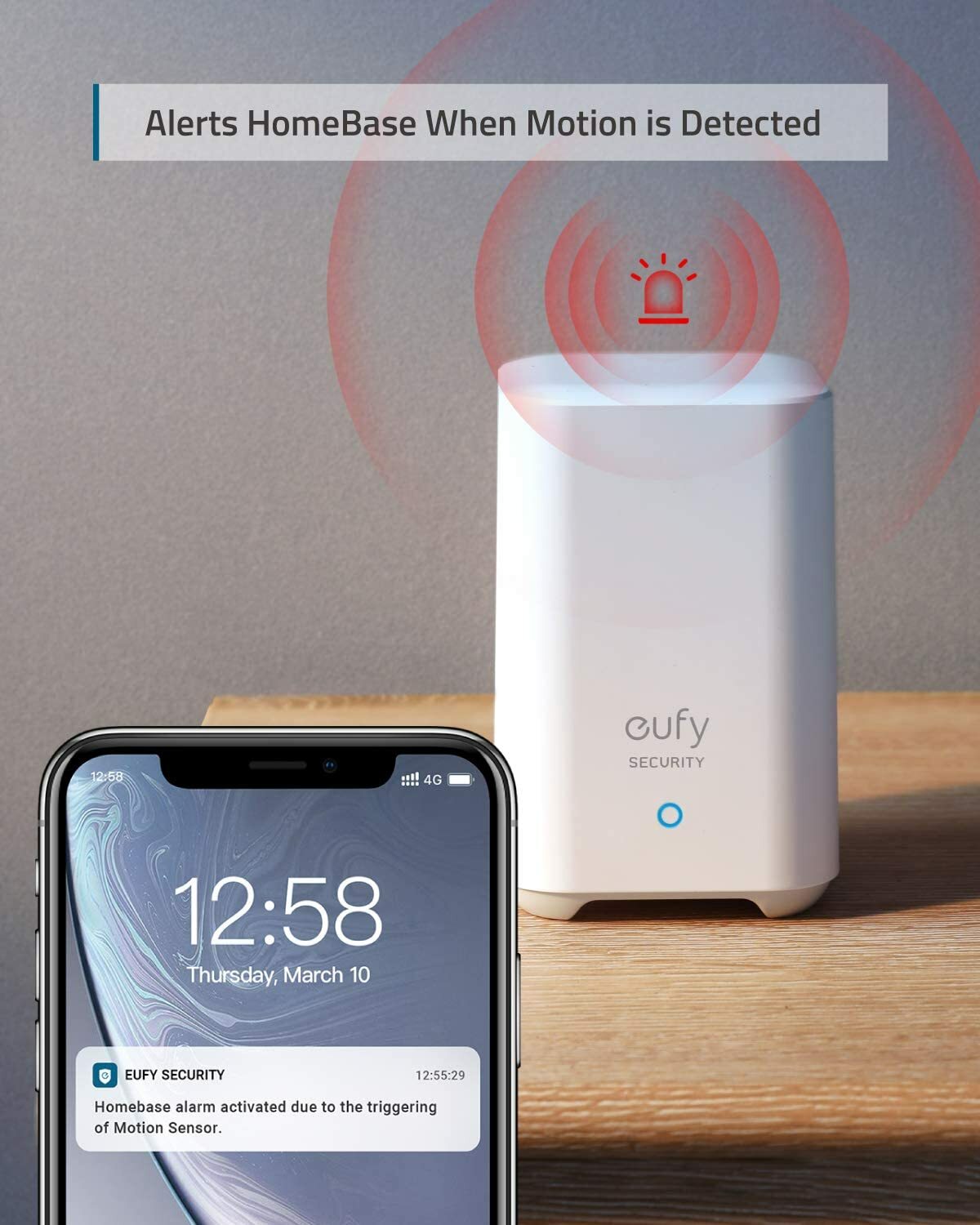 eufy Security Home Alarm System Motion Sensor 30ft Detect Adjustable Sensitivity
