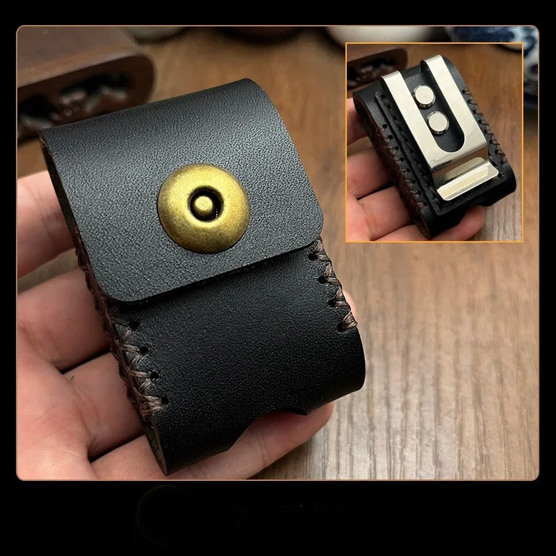 NEW For Zippo/Zorro Lighter Case Holster Belt Loop Clip Pouch Holder Cow Leather