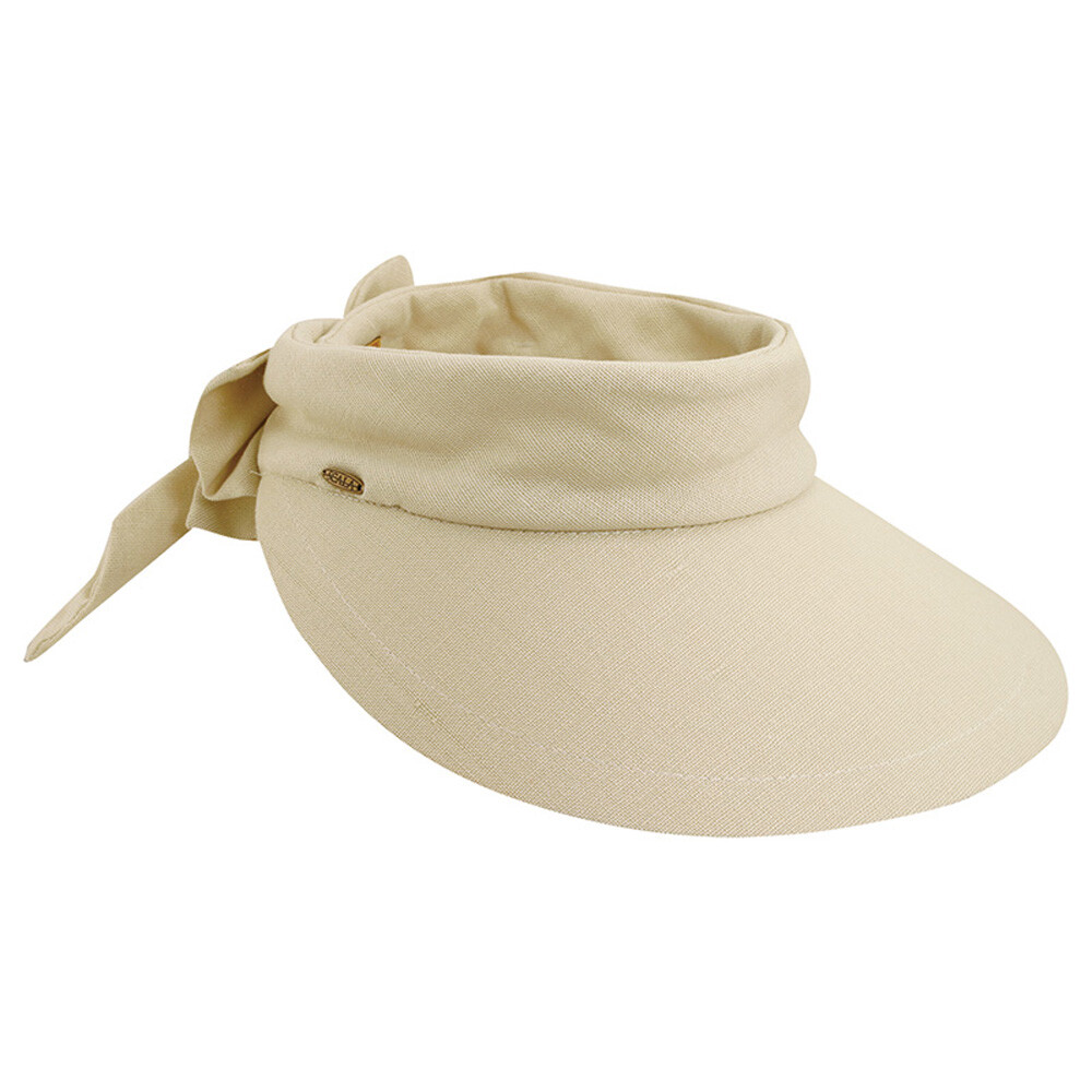 "AROSA" Women's 100% Cotton Visor Hat with Big Brim by Scala, Style# V25