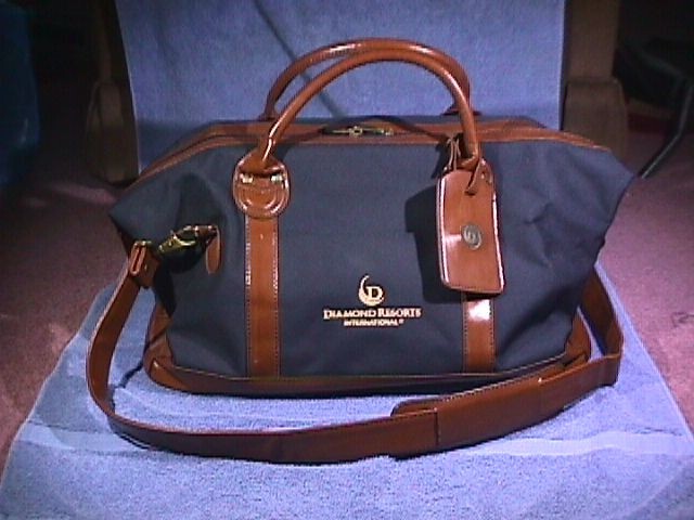 Navy & Brown  carry Case with shoulder strap