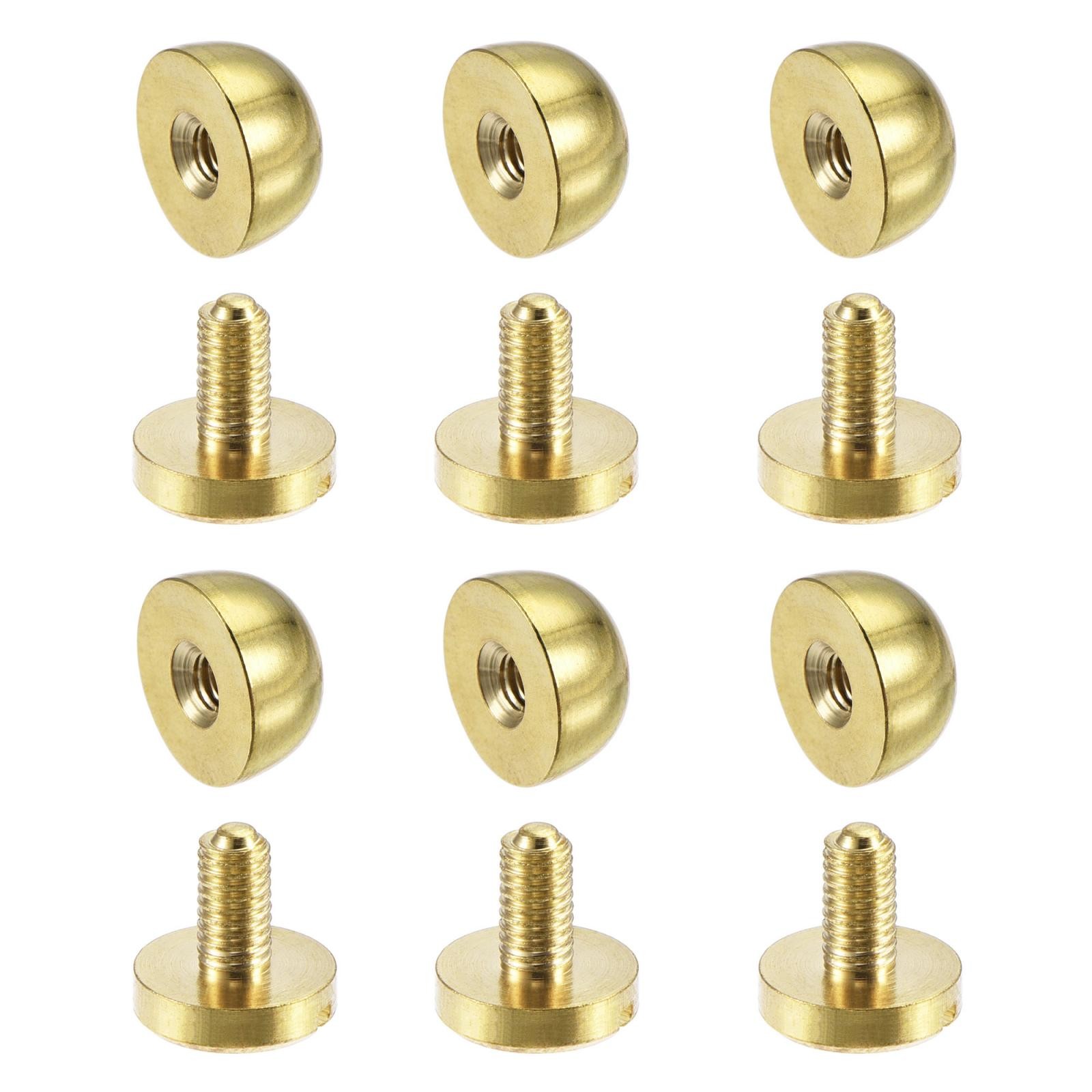 10x6mm Round Studs Rivet Bag Handbag Feet Nails 6pcs