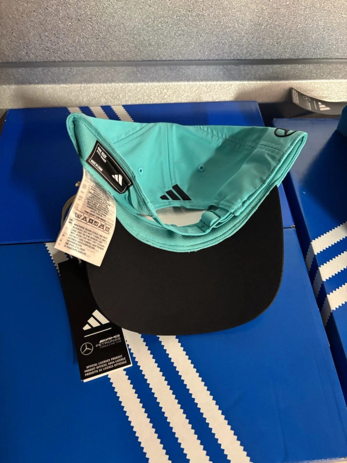 Adidas Mercedes AMG Petronas F1 Team Driver Cap Adjustable Motorsport Hat Teal