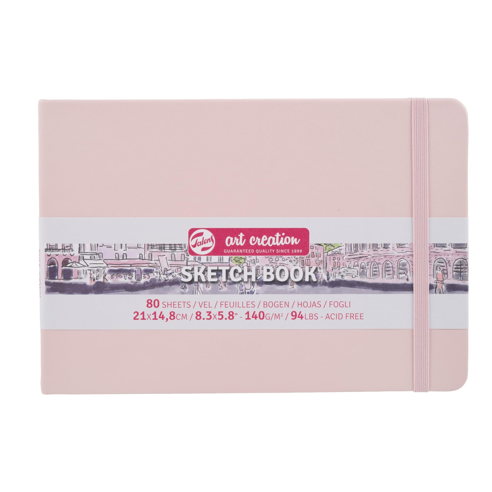 Sketchbook 80 Sheets, 21 cm x 14.8 cm, Pastel Pink, A5, 9314015M