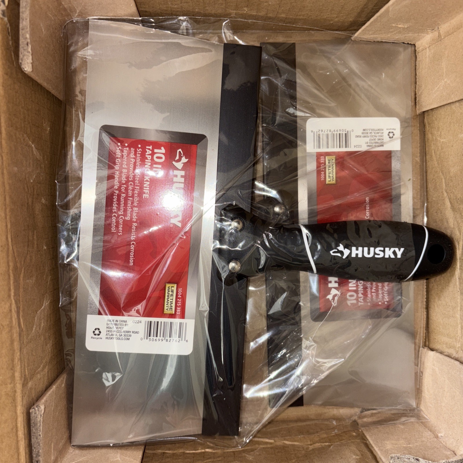 HUSKY Taping Knife Stainless Steel Drywall Taping Knife 10 Inches New