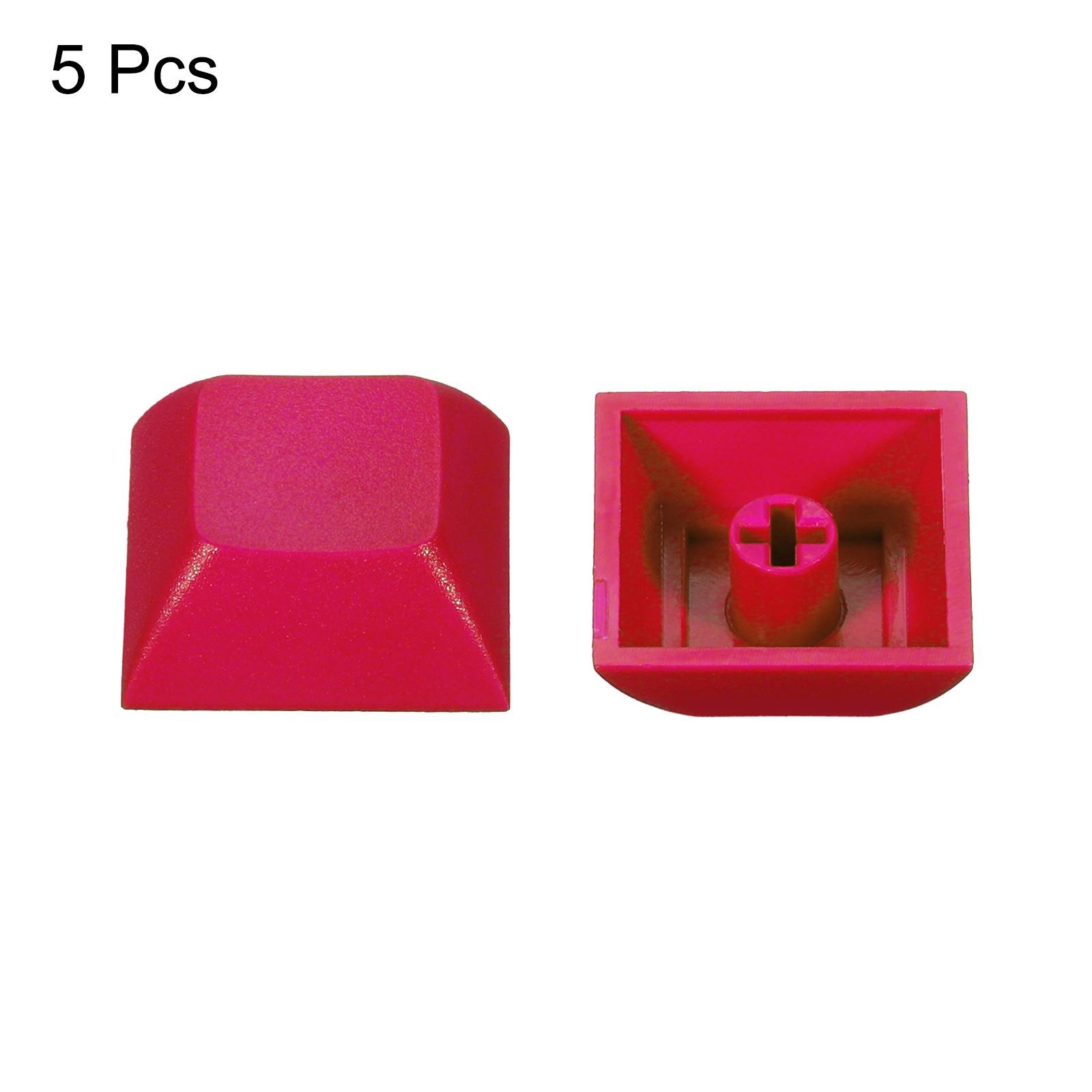 1U Blank Keycaps, 5 Pack MX Keyboard Replacement Universal PBT Mechanical, Red