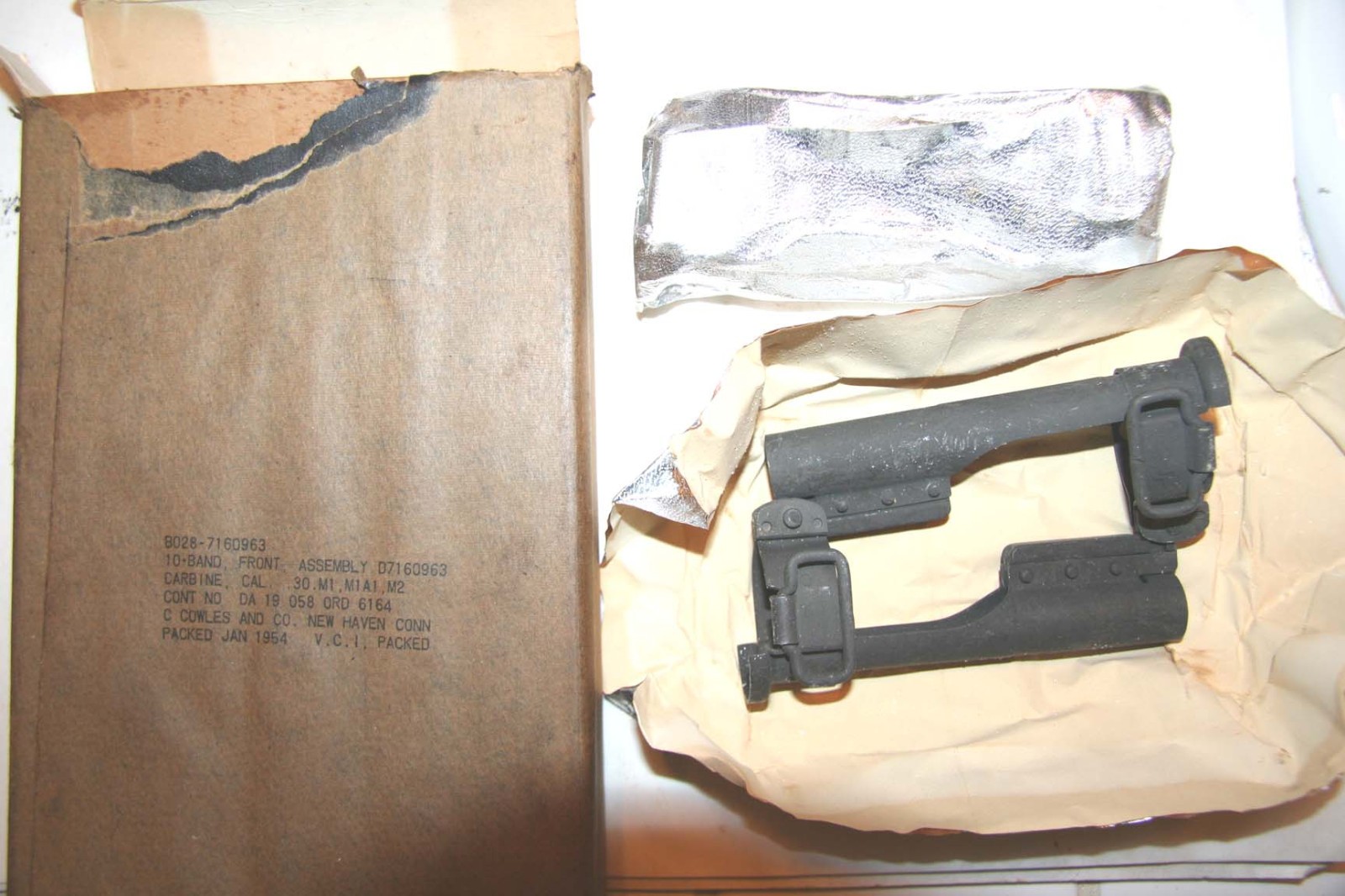 USGI M1 Carbine Type 3 Barrel Band w/ Bayonet Lug, Marked “C”, NOS - #C40