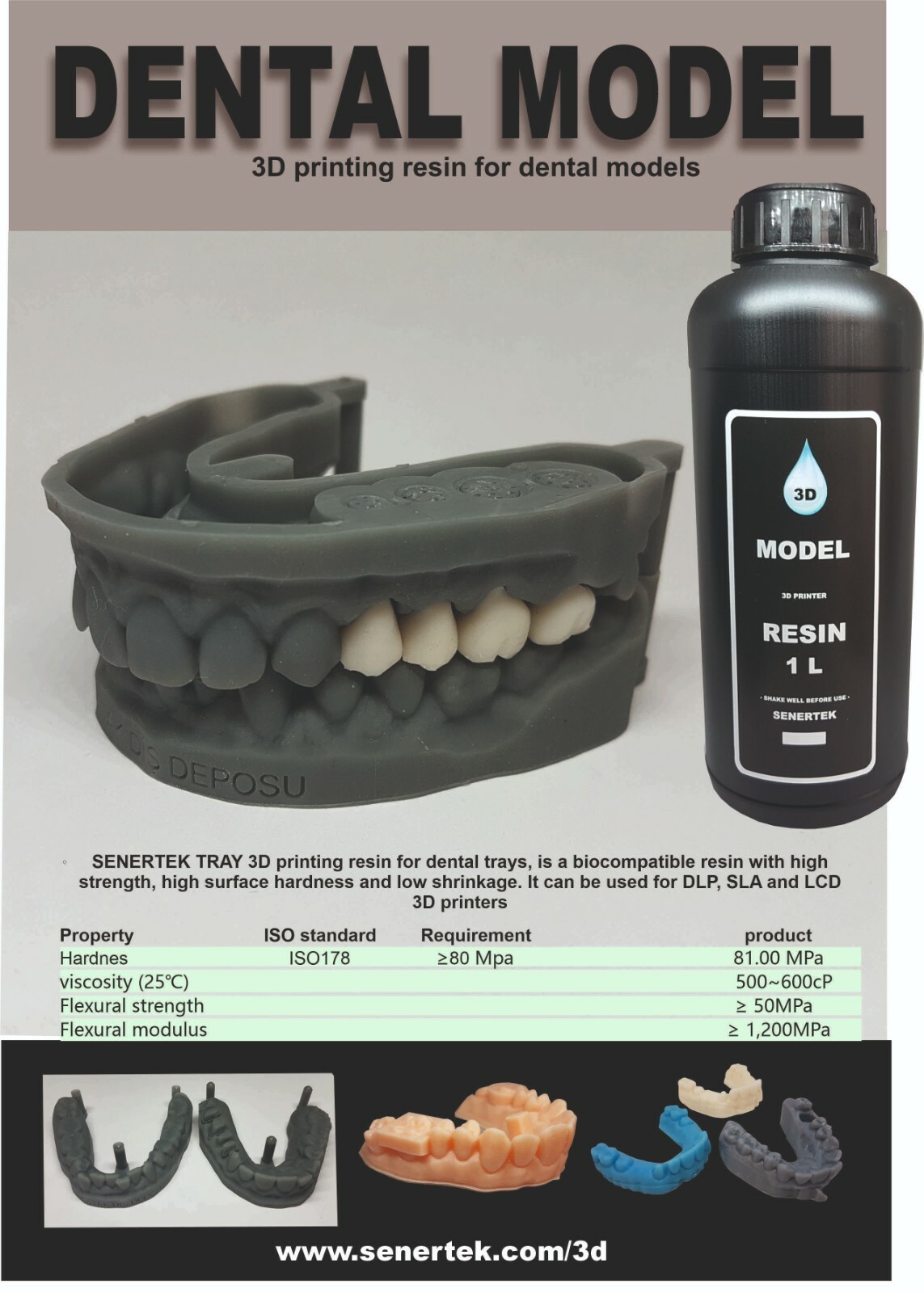 DLP SLA LCD 3d printer high quality resin for dental models