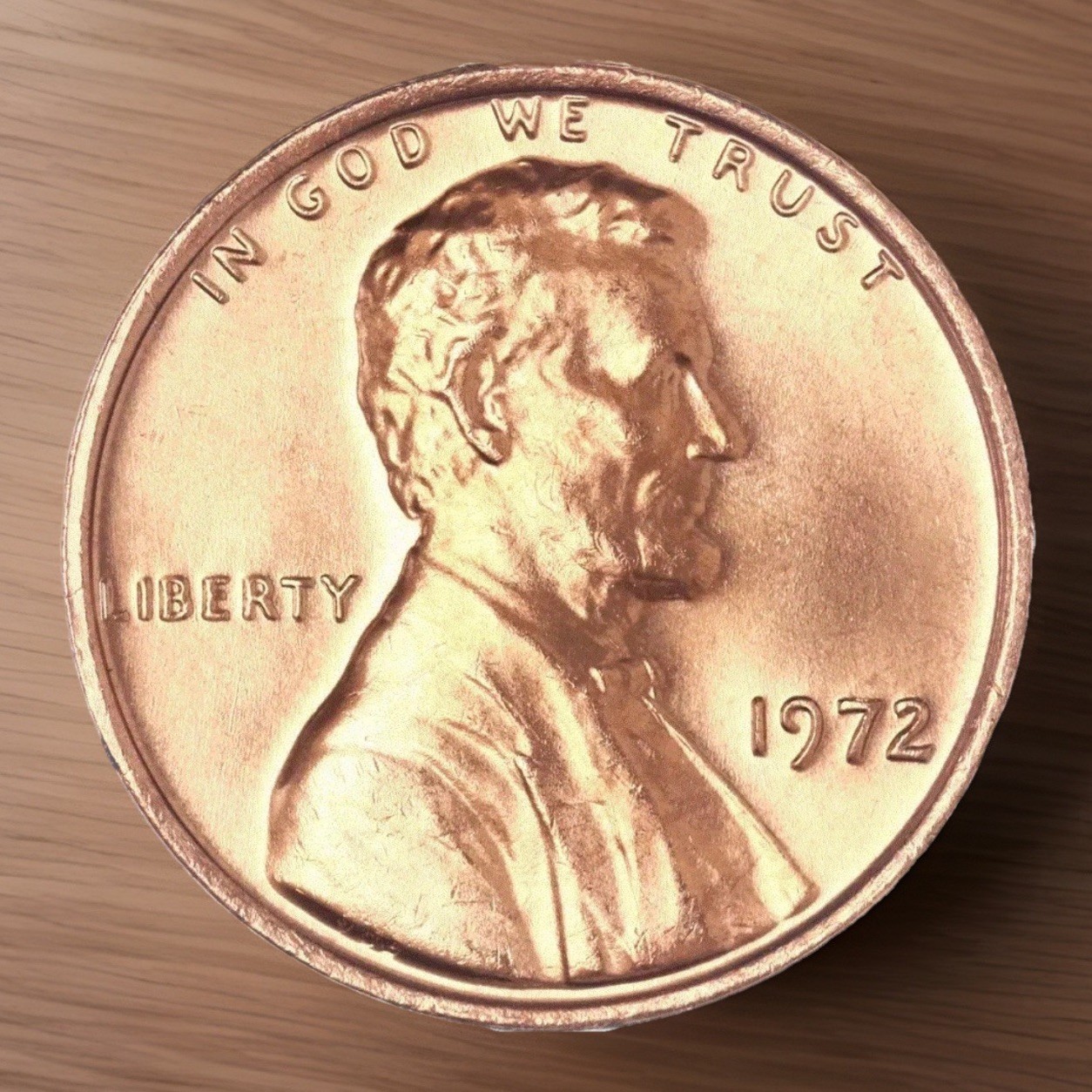 1972-P US Lincoln Memorial Cent Red BU From Original Roll Fast Shipping