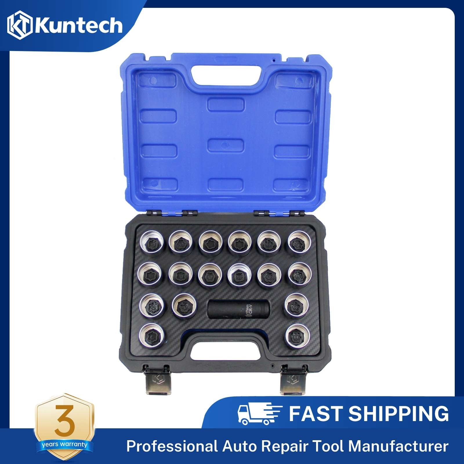 18pcs Wheel Locking Nut Key Kit Anti-Theft Screw Socket for Land Rover