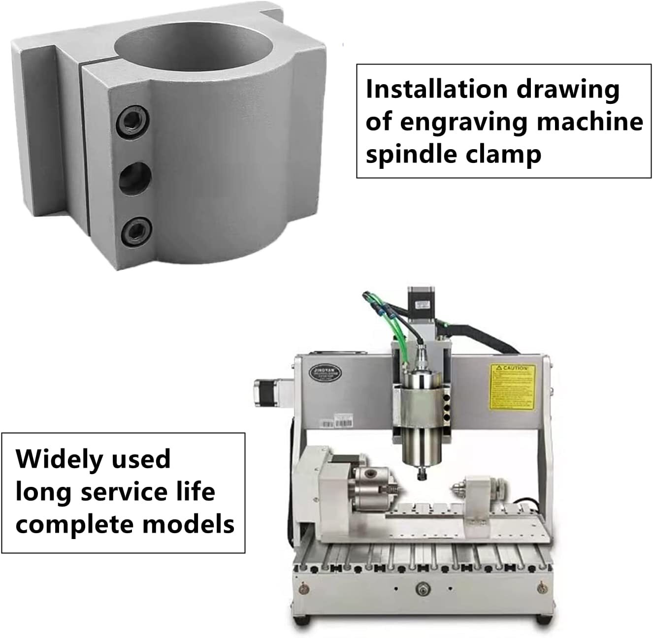 Spindle Motor Mount Bracket Clamp 100mm Diameter for CNC Engraving Machine Grind