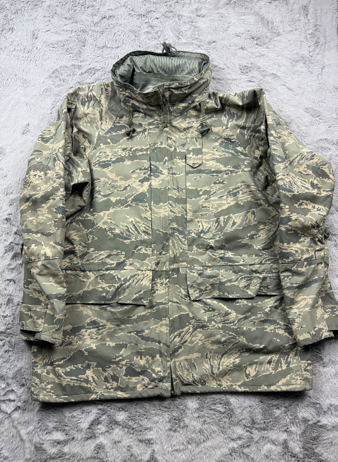 USAF Air Force Jacket Large Regular Parka All Purpse Tiger Stripe Gortex Barrier
