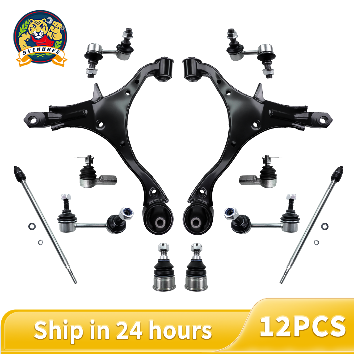 Control Arm Ball Joint Tie Rod Sway Bar Suspension Kit 12p for 02-06 Honda CR-V
