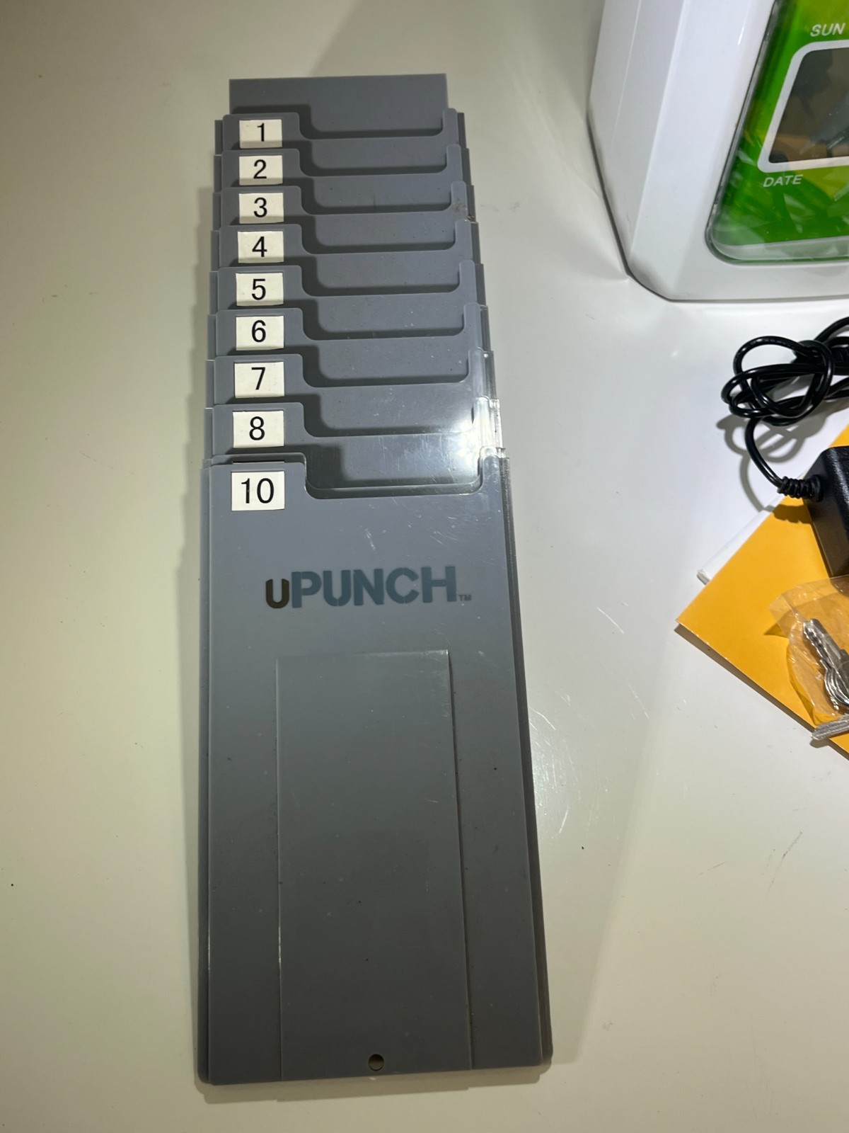 Upunch HN3000 Employee Time Clock With instructions Tray 4 Keys Working