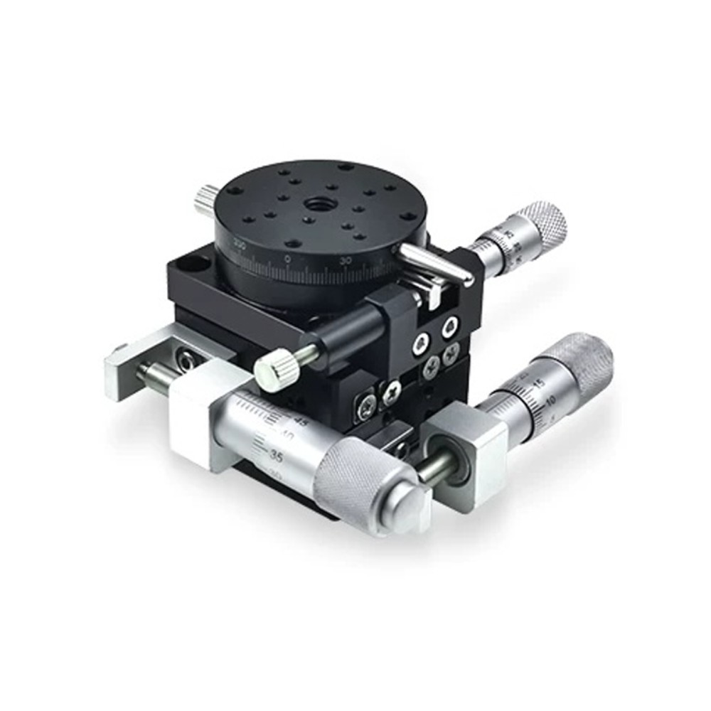 LSP40‑LM XYR Axis 3‑Axis Manual Displacement Rotary Positioning Stage, 40×40 mm